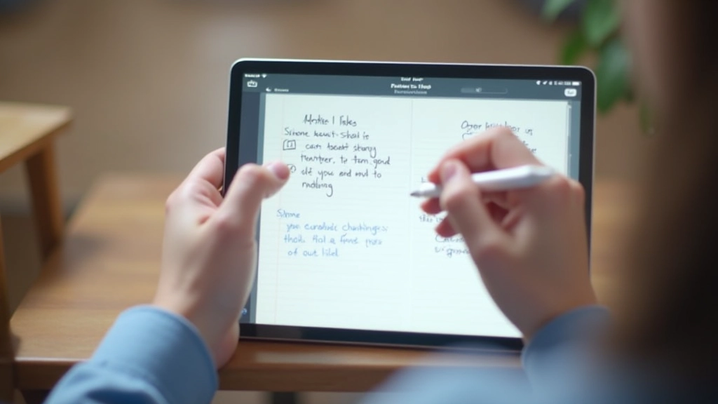 Apple Notes aplikācija iPad ekrānā, vienkāršs interfeiss, piezīmes ar zīmējumiem